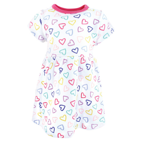 Hudson Baby Cotton Dresses, Fun Hearts