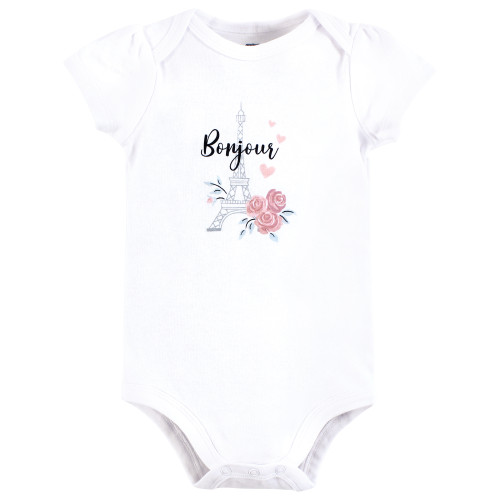 Hudson Baby Cotton Bodysuit, Pant and Shoe Set, Bonjour Paris