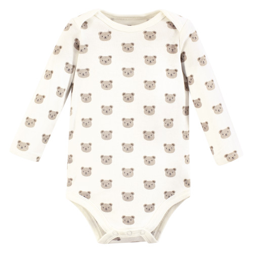 Hudson Baby Cotton Long-Sleeve Bodysuits 3-Pack, Cozy Cutie