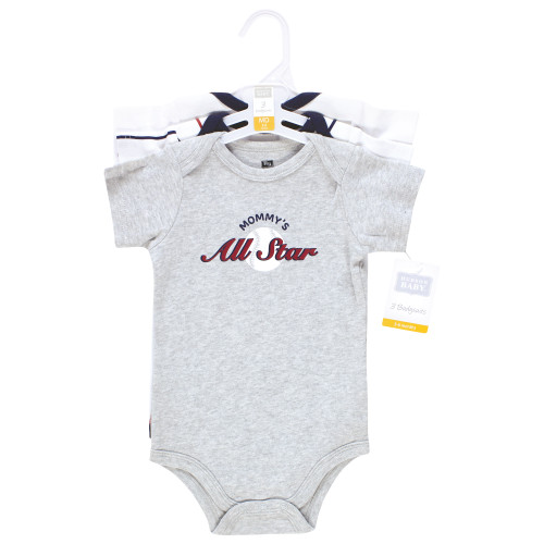 Hudson Baby Cotton Bodysuits 3-Pack, Mommys All Star