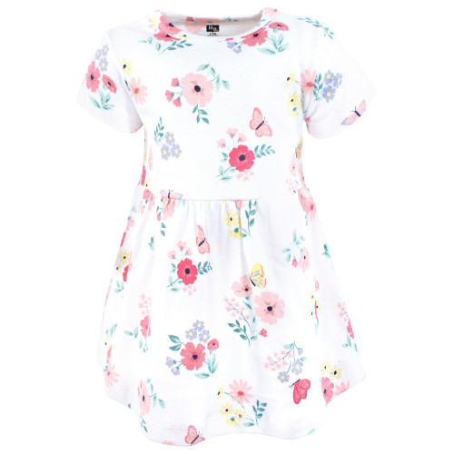 Hudson Baby Cotton Dresses, Butterfly Floral 1