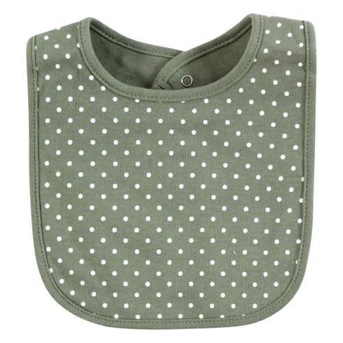Hudson Baby Cotton Bibs, Mama Mauve Sage Rose