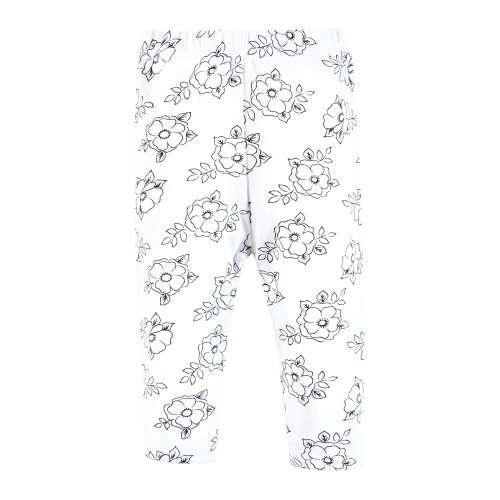 Hudson Baby Cotton Bodysuit, Pant and Shoe Set, Pink Black Necklace