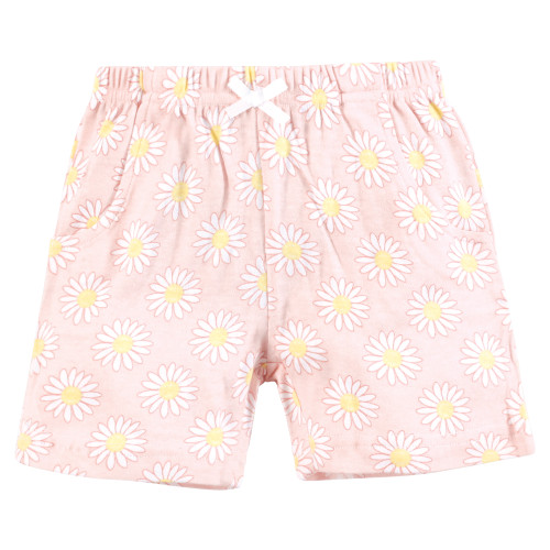 Hudson Baby Shorts Bottoms 4-Pack, Lemon Daisy