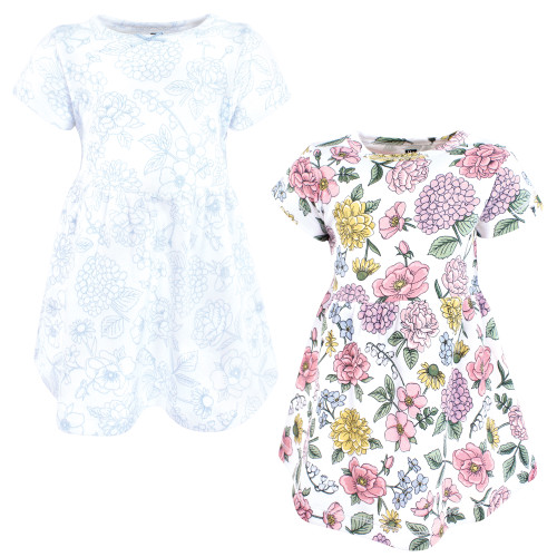 Hudson Baby Cotton Dresses, Vintage Blossom