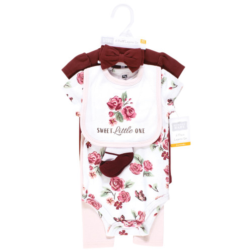 Hudson Baby Cotton Layette Set, Sweet Roses