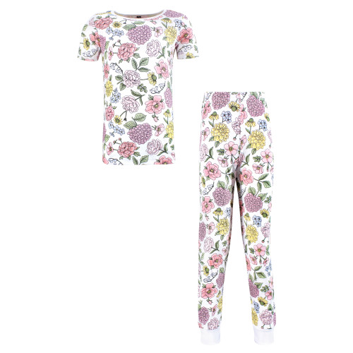Hudson Baby Cotton Pajama Set, Vintage Blossom