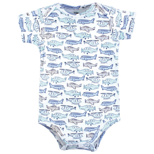 Hudson Baby Cotton Bodysuits 3-Pack, Born To Fly