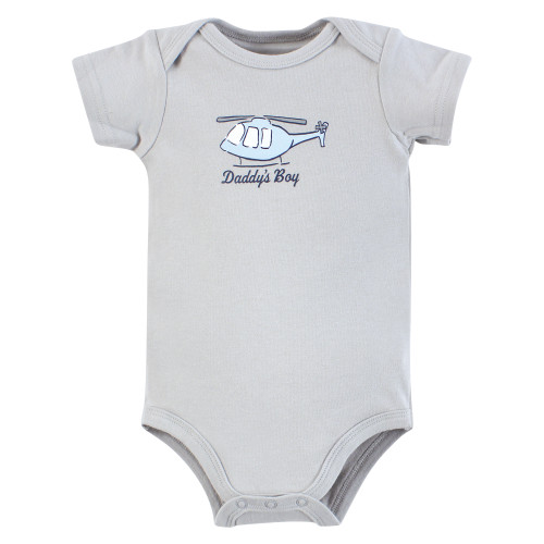Hudson Baby Cotton Bodysuits 3-Pack, Born To Fly