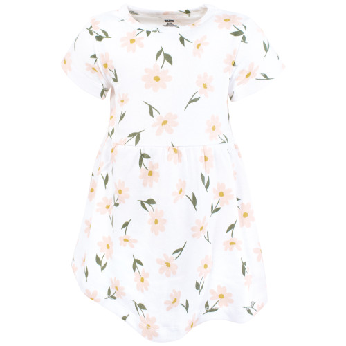 Hudson Baby Cotton Dress and Cardigan Set, Sage Floral