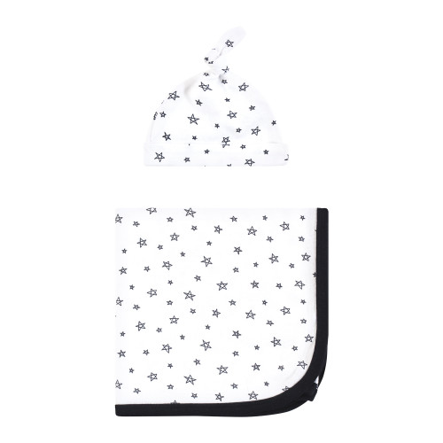 Hudson Baby Gown, Swaddle Blanket and Cap or Headband, Mom Moon And Back