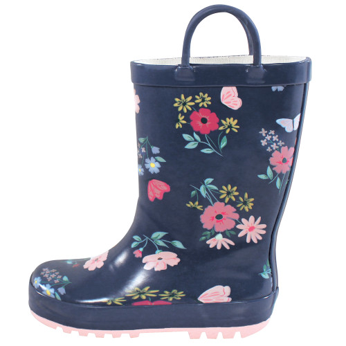 Hudson Baby Rain Boots, Blue Butterfly Floral