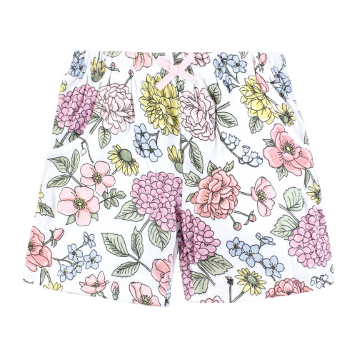 Hudson Baby Shorts Bottoms 4-Pack, Vintage Blossom