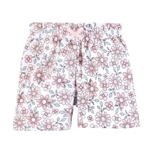 Hudson Baby Shorts Bottoms 4-Pack, Pink Daisies