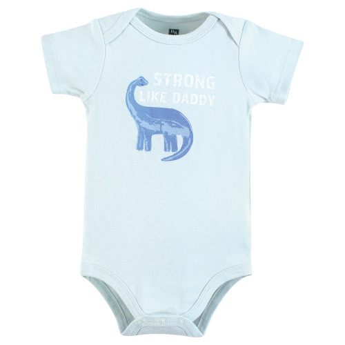 Hudson Baby Cotton Bodysuits 3-Pack, Family Dino