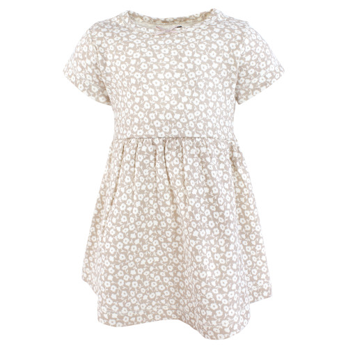 Hudson Baby Cotton Dresses, Pink Taupe Florals