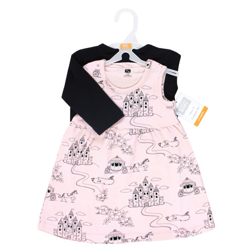Hudson Baby Cotton Dress and Cardigan Set, Fairytale Princess