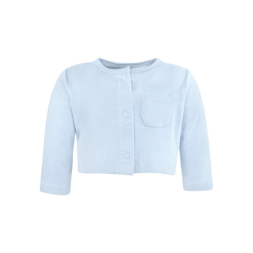 Hudson Baby Cotton Dress and Cardigan Set, Baby Blue Blossom