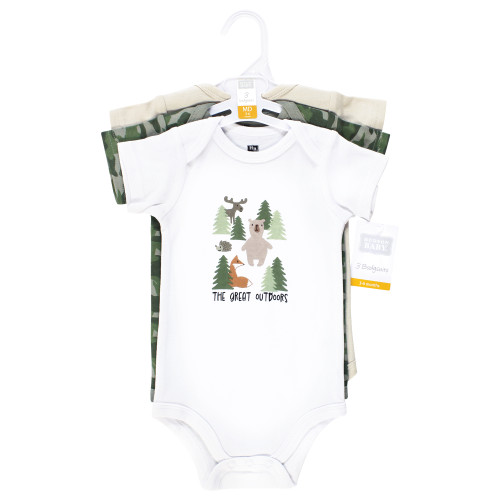 Hudson Baby Cotton Bodysuits 3-Pack, The Great Outdoors