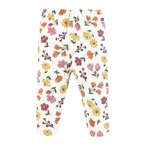 Hudson Baby Cotton Bodysuit, Pant and Shoe Set, Mama Autumn Floral