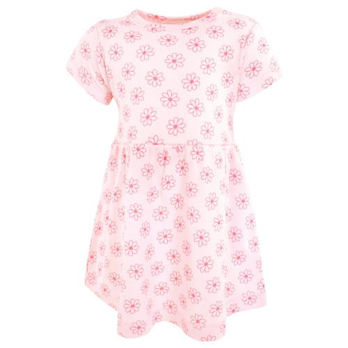 Hudson Baby Cotton Dresses, Pink Purple Pretty Floral