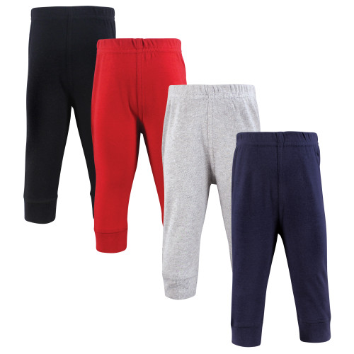 Hudson Baby Cotton Pants and Leggings, Navy Red Black