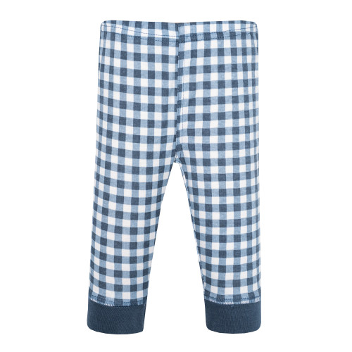 Hudson Baby Cotton Pants and Leggings, Blue Gingham