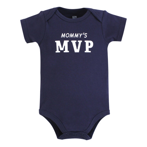 Hudson Baby Cotton Bodysuits 3-Pack, All Star Polo