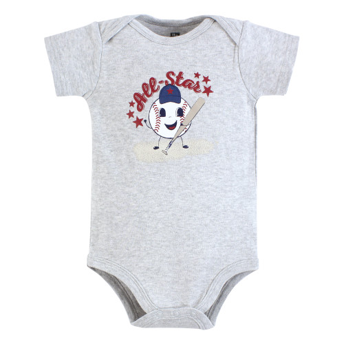 Hudson Baby Cotton Bodysuits 3-Pack, All Star Polo