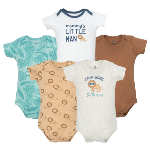 Hudson Baby Cotton Bodysuits 5-Pack, Roarsome Little Lion