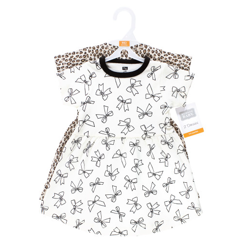 Hudson Baby Cotton Dresses, Bows And Leopard