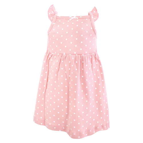Hudson Baby Cotton Dresses, Coral Pretty Floral