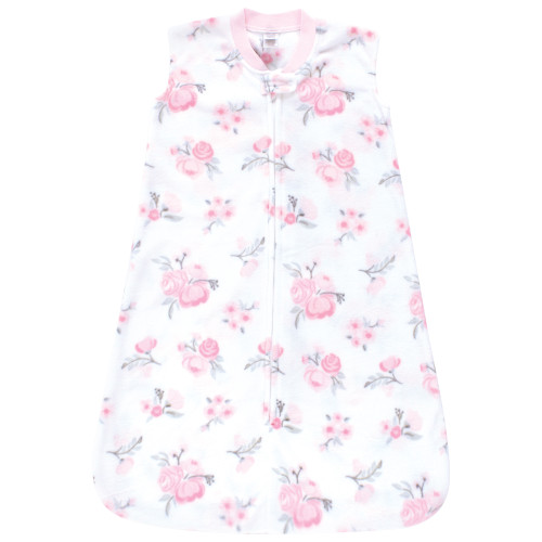 Hudson Baby Plush Sleeping Bag, Sack, Blanket 2pk, Basic Pink Floral