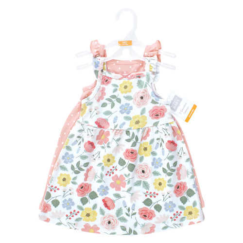 Hudson Baby Cotton Dresses, Pastel Modern Botanical