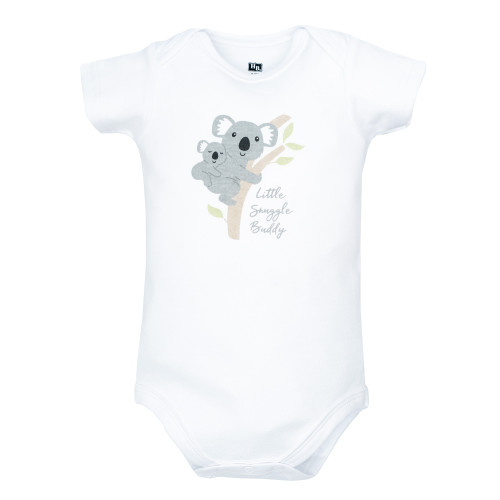 Hudson Baby Cotton Bodysuits 5-Pack, Koala Hugs