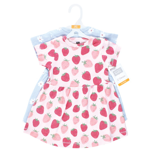 Hudson Baby Cotton Dresses, Strawberry Love
