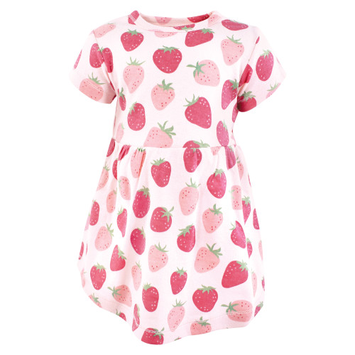 Hudson Baby Cotton Dresses, Strawberry Love
