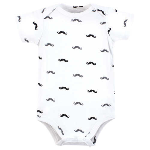 Hudson Baby Cotton Bodysuits 5-Pack, Plaid Bow Tie