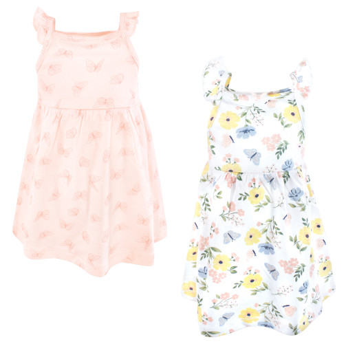 Hudson Baby Cotton Dresses, Soft Butterfly Floral