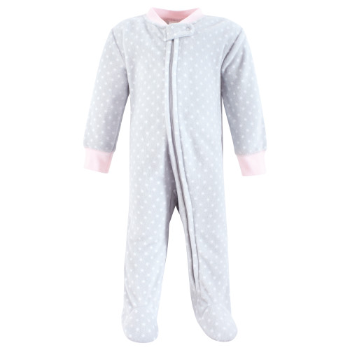 Hudson Baby Fleece Sleep and Play, Basic Pink Floral