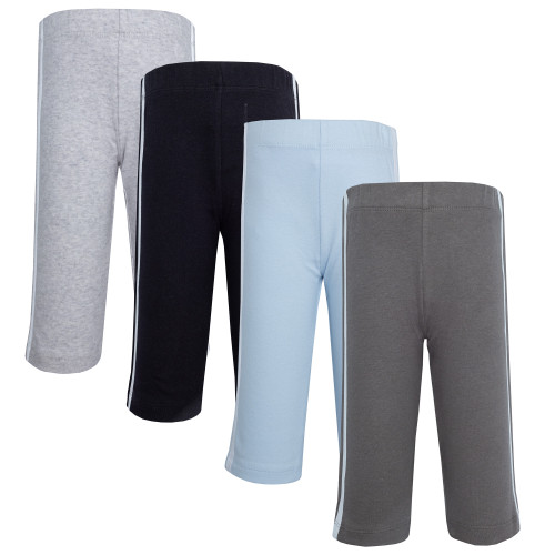 Hudson Baby Cotton Pants and Leggings, Heather Gray Blue