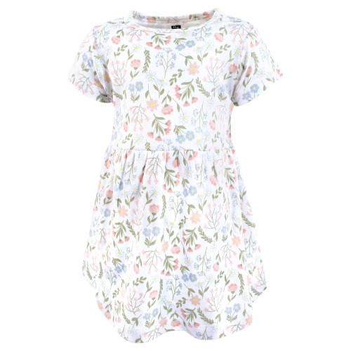 Hudson Baby Cotton Dresses, Pastel Wildflower