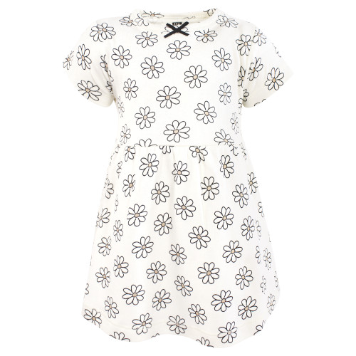 Hudson Baby Cotton Dresses, Neutral Daisy