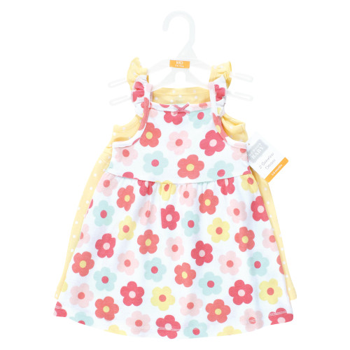 Hudson Baby Cotton Dresses, Cheerful Flower