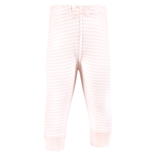 Hudson Baby Cotton Pants and Leggings, Navy Dot Pink Stripe