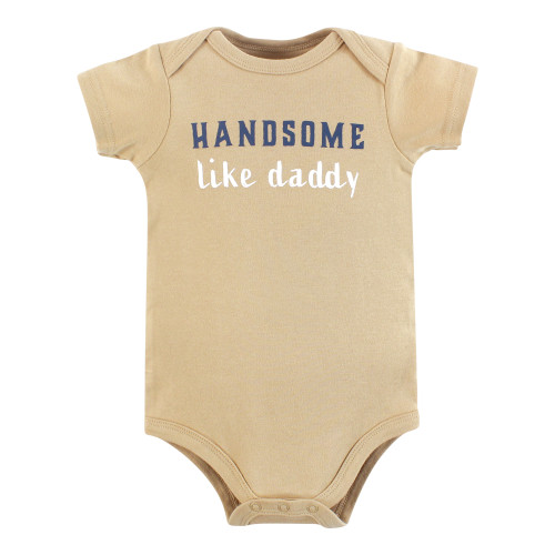 Hudson Baby Cotton Bodysuits 5-Pack, Plaid Necktie