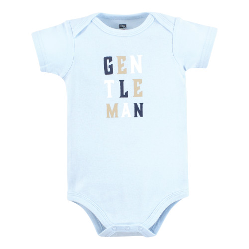 Hudson Baby Cotton Bodysuits 5-Pack, Plaid Necktie