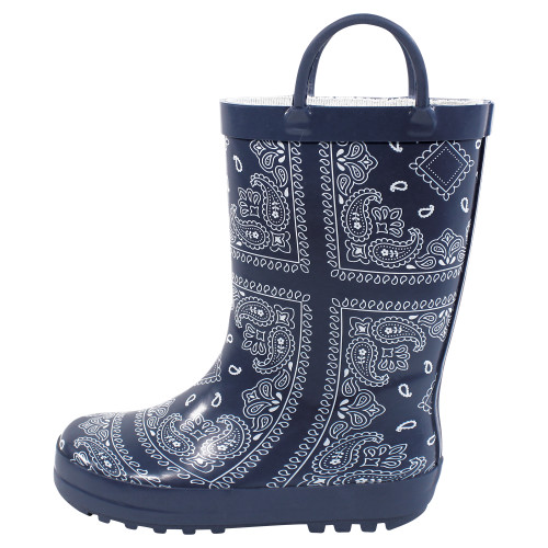 Hudson Baby Rain Boots, Blue Bandana