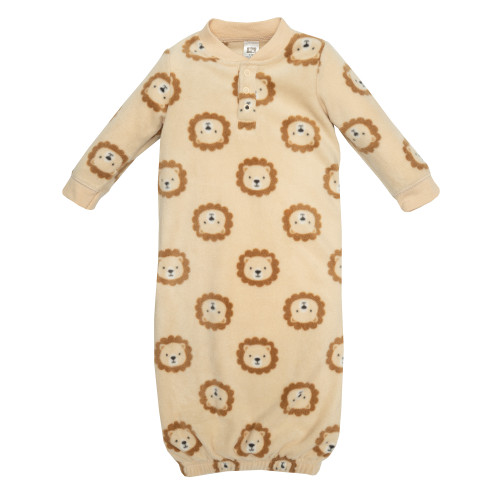 Hudson Baby Fleece Gowns, Brave Lion