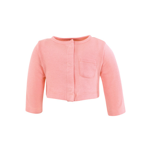 Hudson Baby Cotton Dress and Cardigan Set, Coral Floral